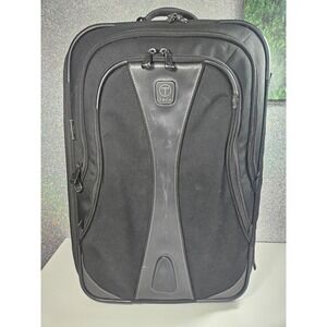 T-Tech by TUMI Black Ballistic Nylon Rolling Carry-On Suitcase Luggage 57622D